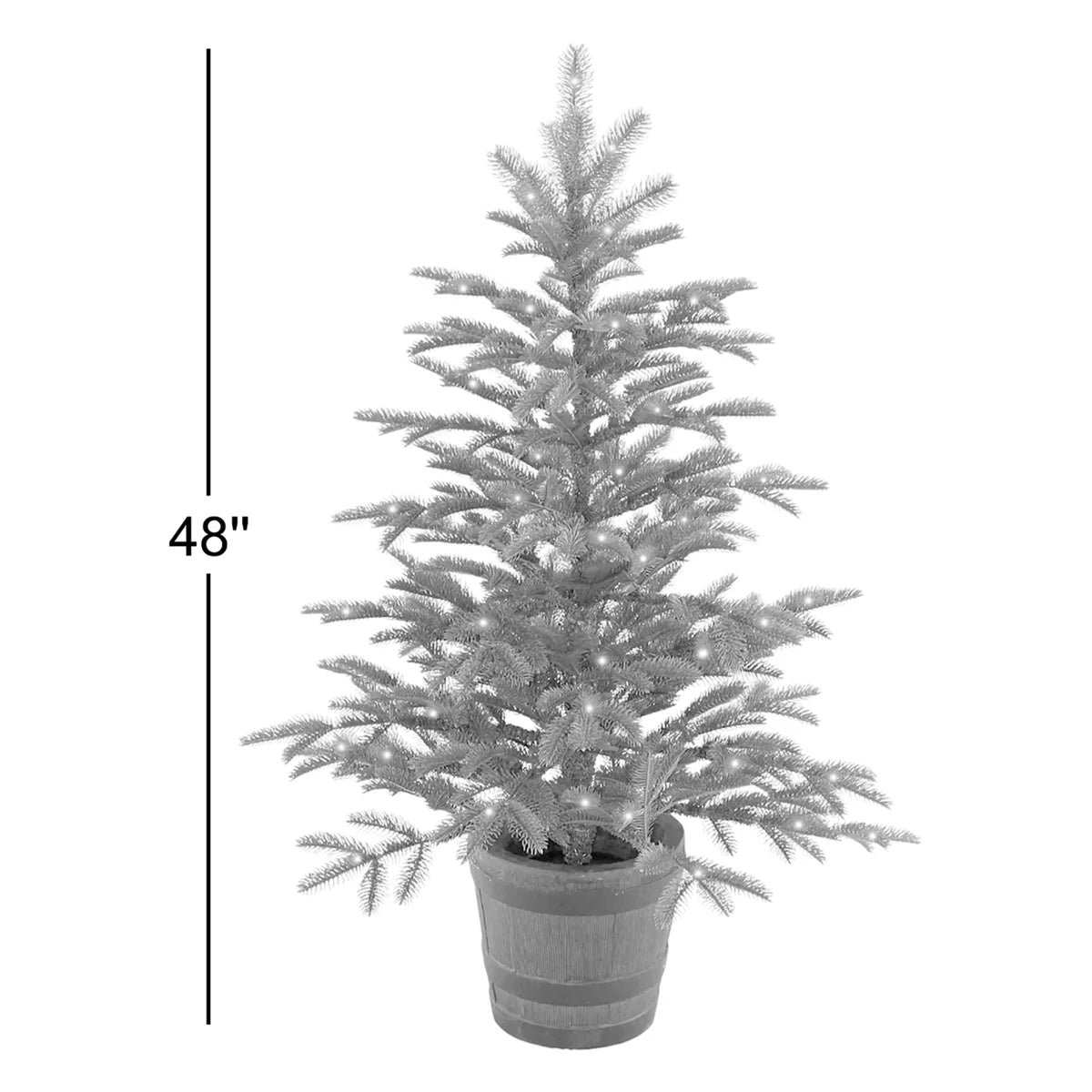 48" H Pre-Lit Norwegian Spruce Artificial Christmas Tree with Integrated Clear Lights