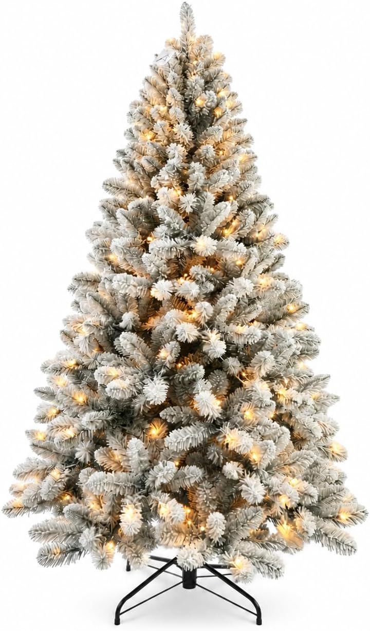 SENNOUL 6ft Prelit Christmas Tree with Lights,Premium Artificial Xmas Tree