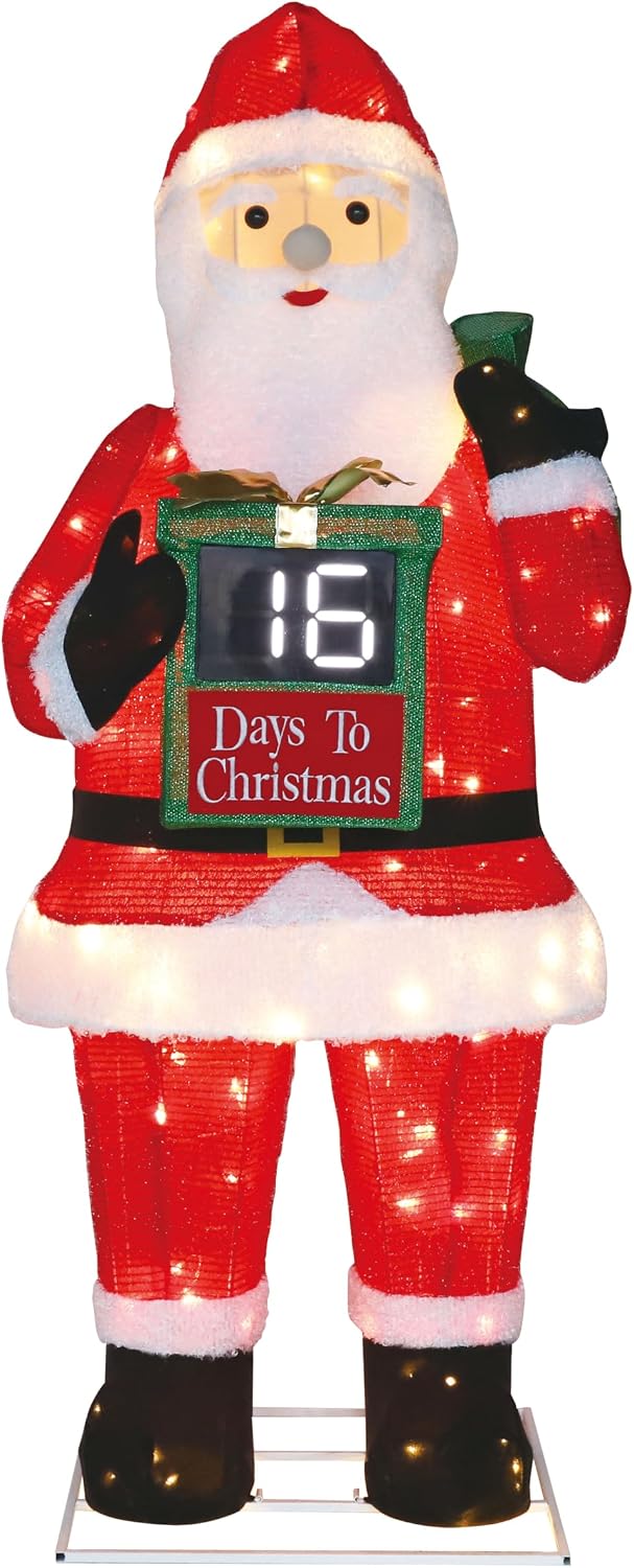 5FT Lighted Freestanding Christmas Countdown Sign w/Remote Control