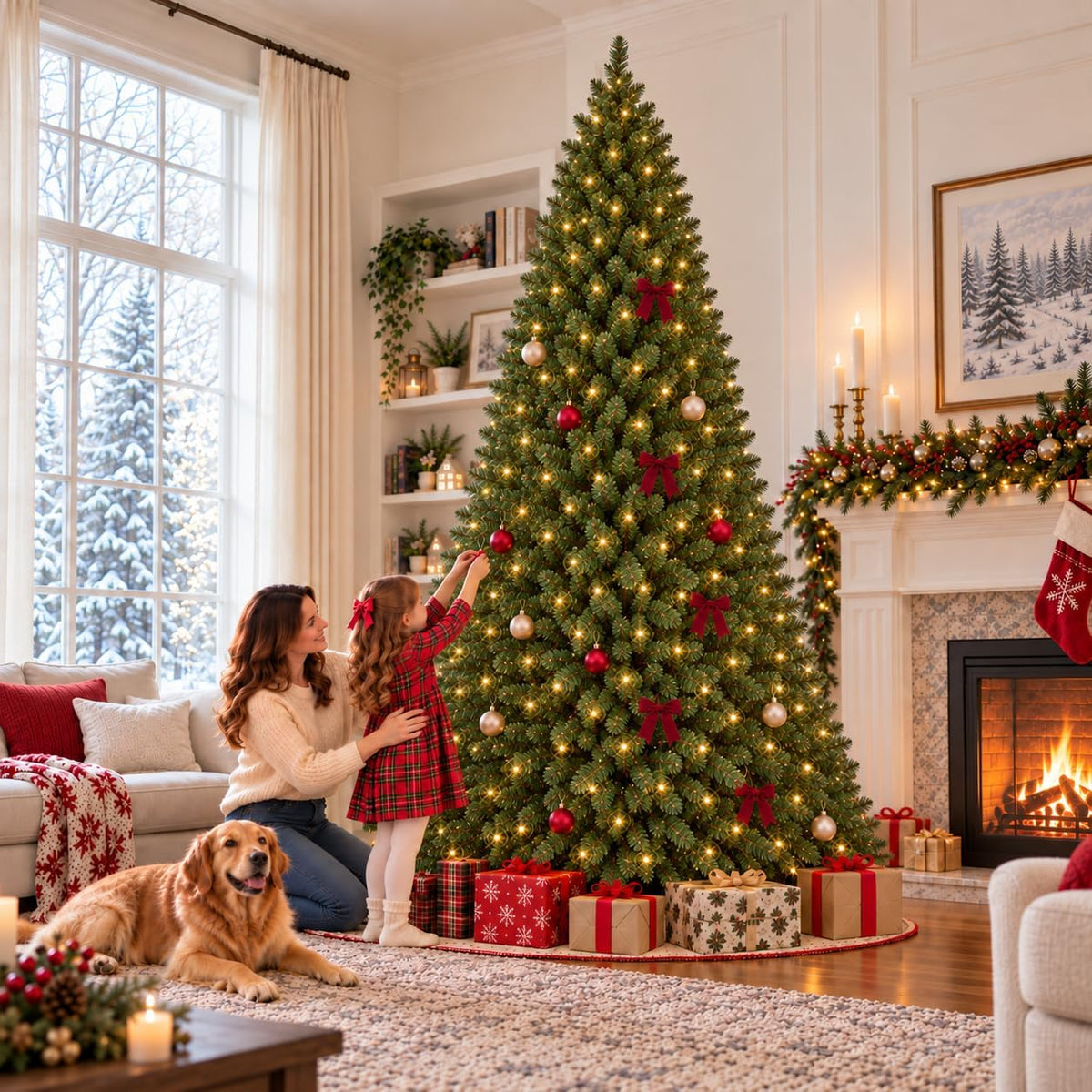 GarveeTech 6ft Artificial Christmas Tree, Realistic Full Unlit Décor