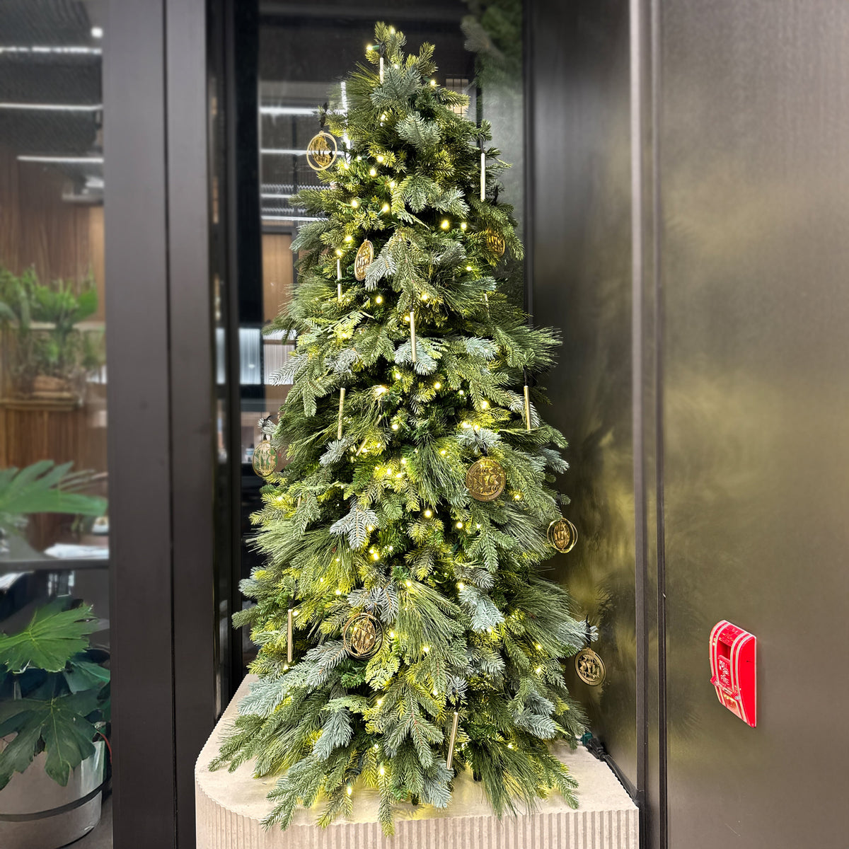 Hinged Artificial Christmas Tree, LED Lit, Warm White (3ft to 9ft)