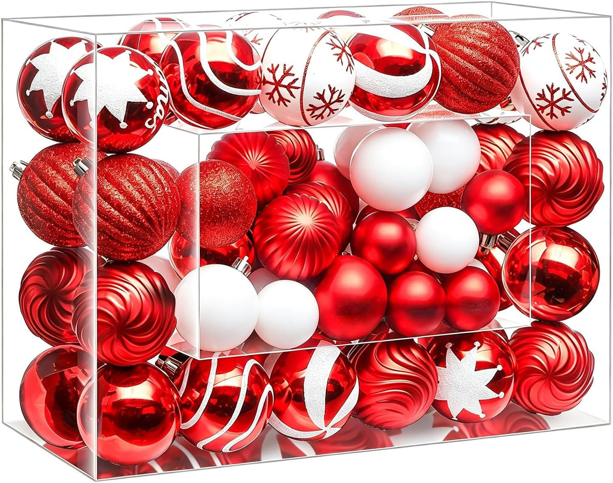 SHareconn 66Pcs Christmas Tree Decorations, Christmas Tree Ornaments Set