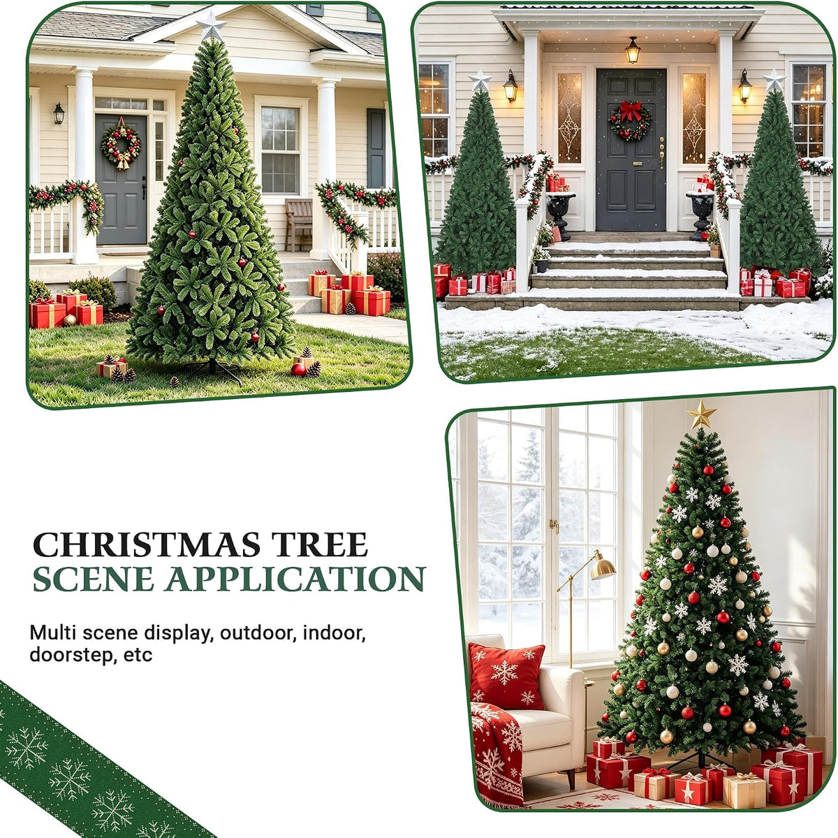 Artificial Christmas Tree,6FT Christmas with Over 1200 Branch Tips, Décor w/Easy Assembly