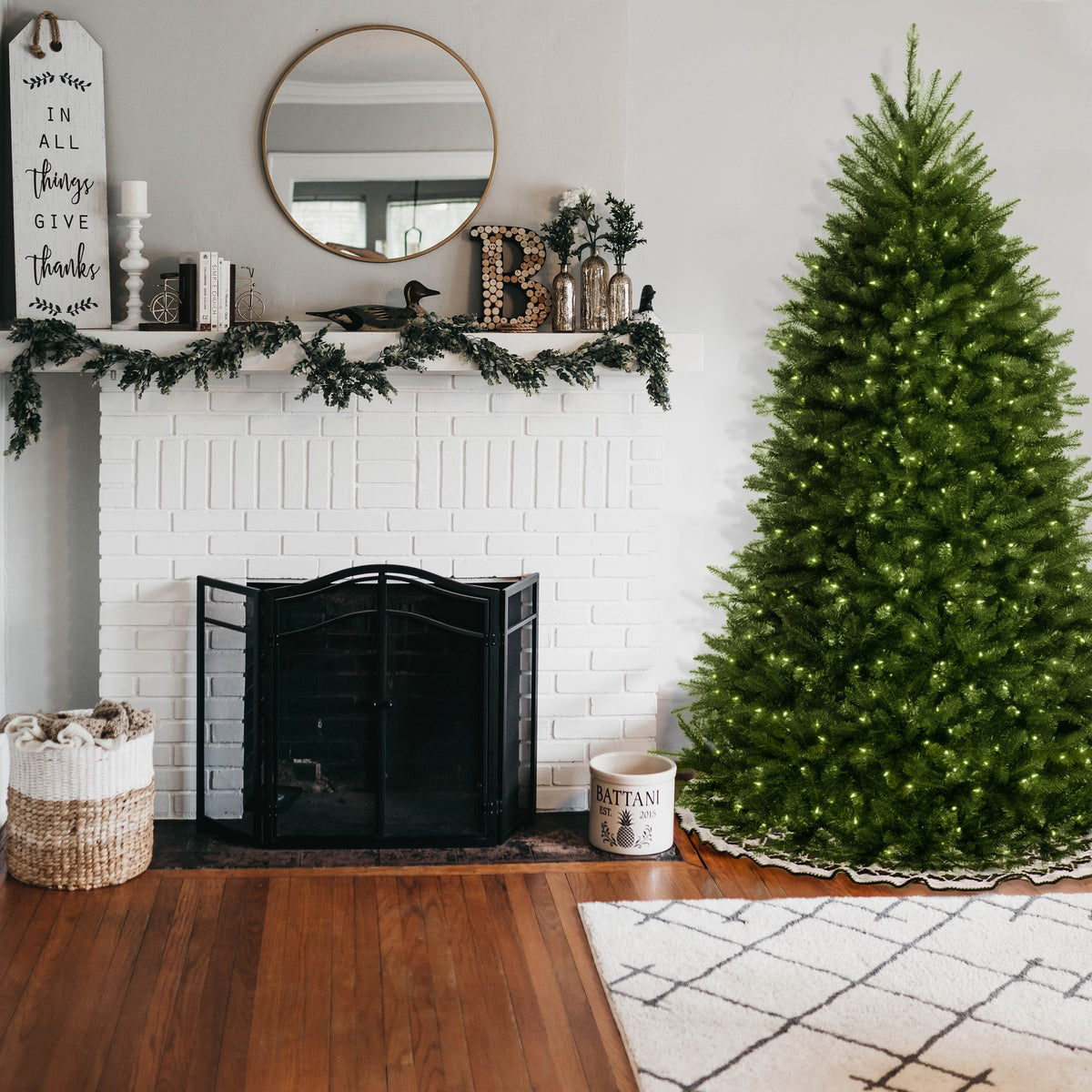 6.5 ft. Pre-Lit Dunhill Fir Blue Tree with Clear Lights, Plug-In
