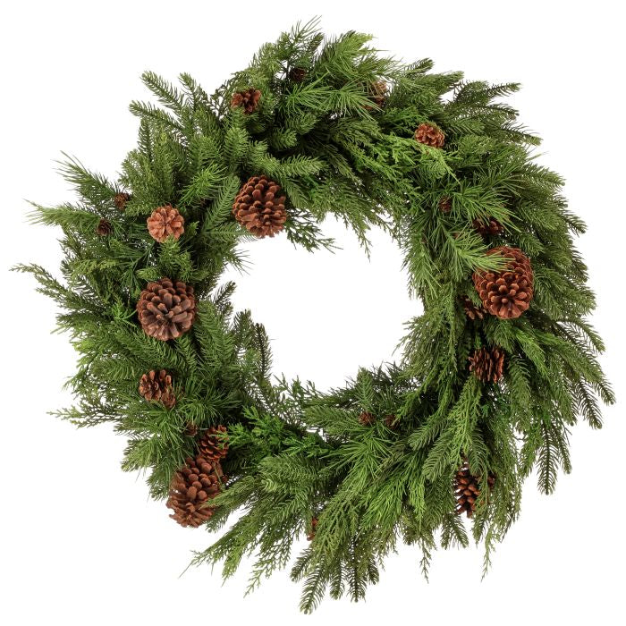 Natural Touch Mix Evergreen Wreath, 30"