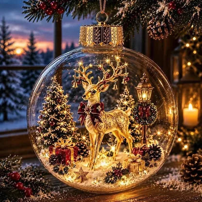Lighted Christmas Scene Ornament