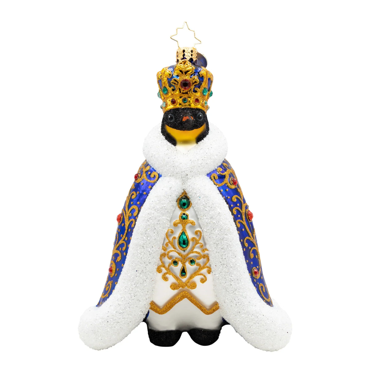 Emperor of the North Penguin Glass Ornament, 6.5"