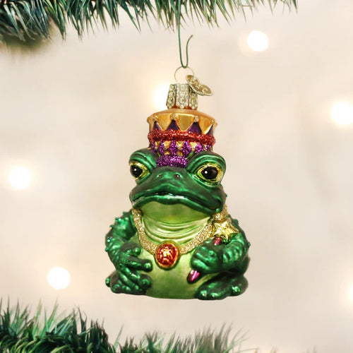 Frog King Ornament, 3.5"