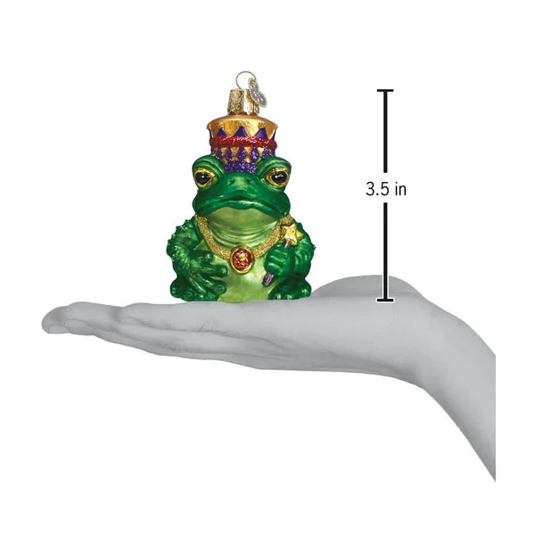 Frog King Ornament, 3.5"