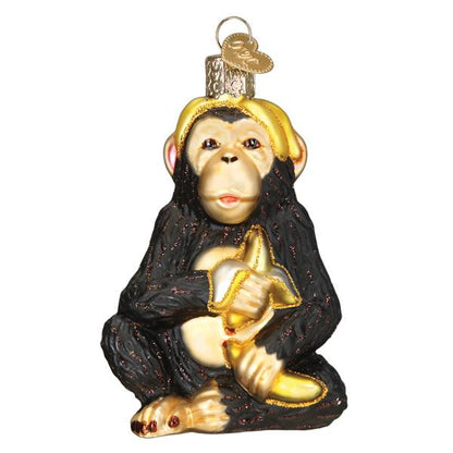 Chimpanzee Ornament, 3.75"