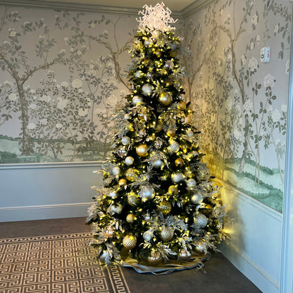 Hinged Artificial Christmas Tree, LED Lit, Warm White (3ft to 9ft)