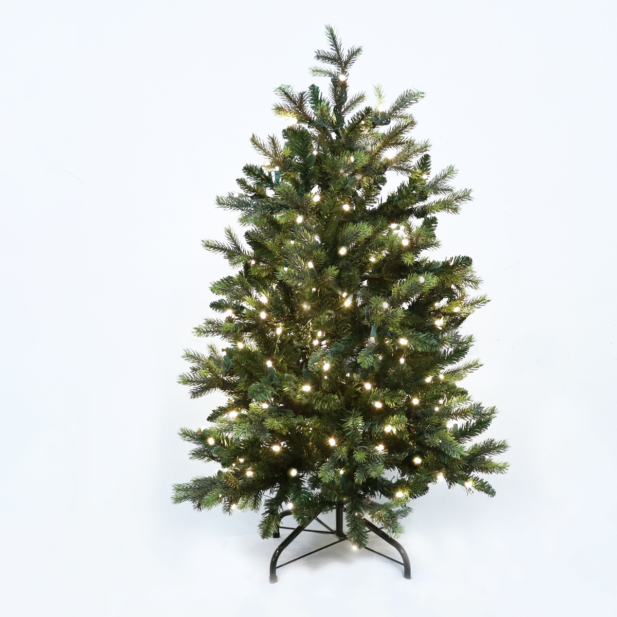 Hinged Artificial Christmas Tree, LED Lit, Warm White (3ft to 9ft)