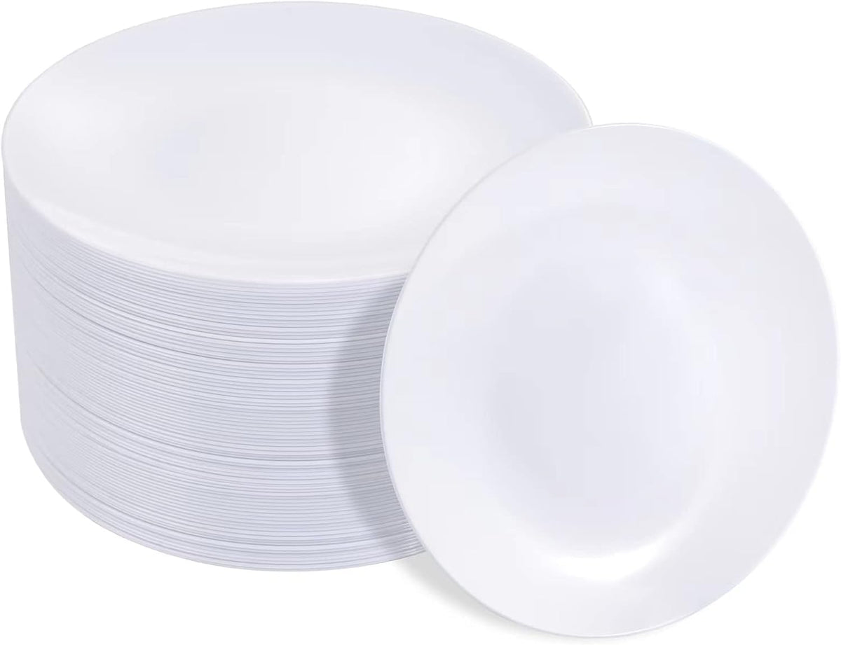 Hioasis 60 Pcs Red Gold Dessert Plates for Christmas