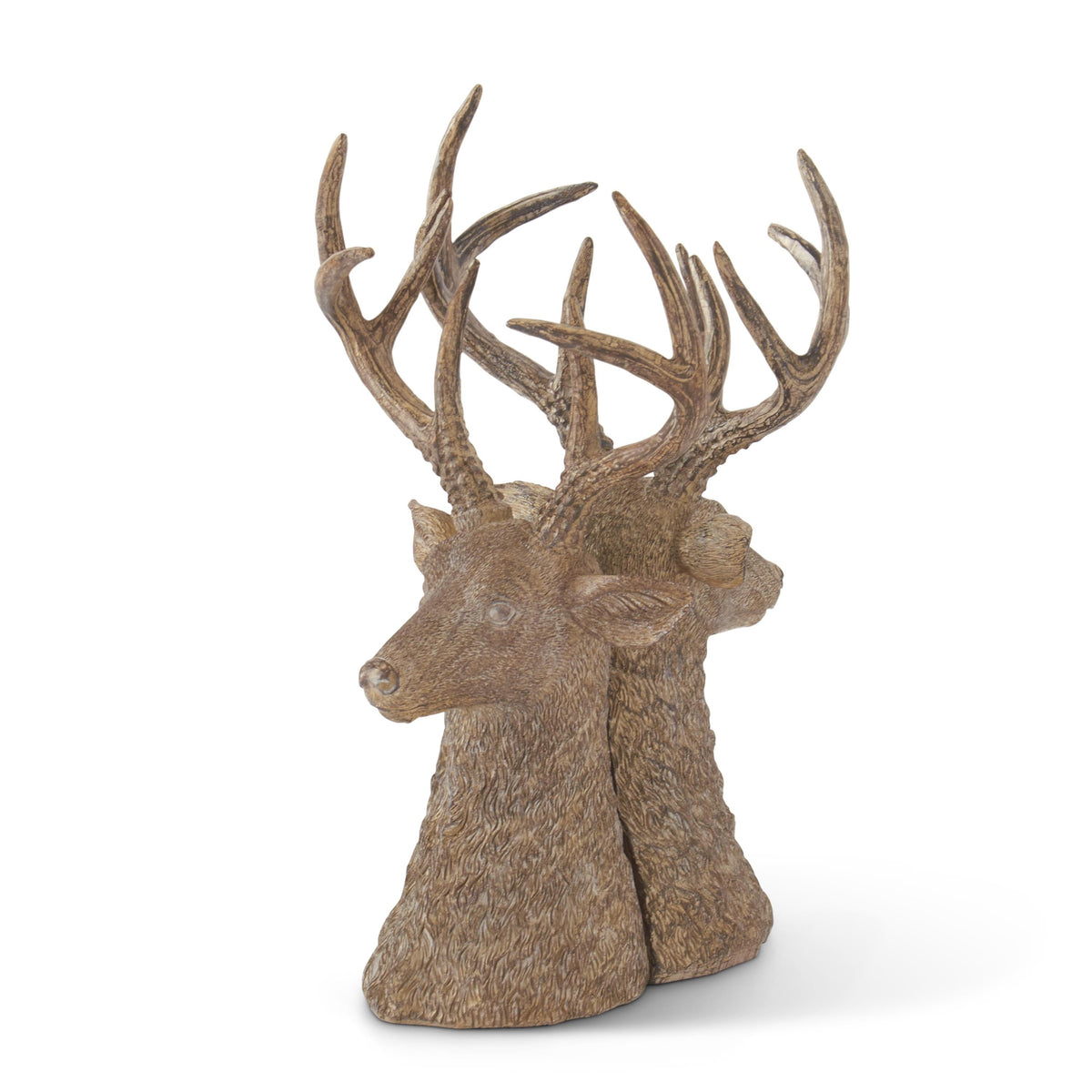Tan Resin Deer Bust Bookends, 11.75" (Set of 2)
