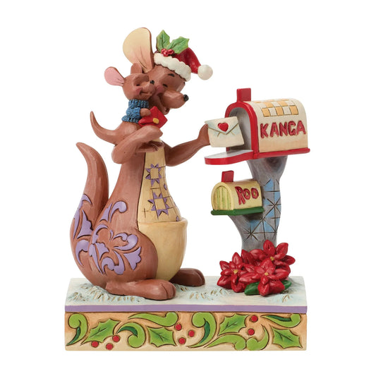 Jim Shore Disney Traditions Kanga & Roo Christmas Figurine, 5.25"