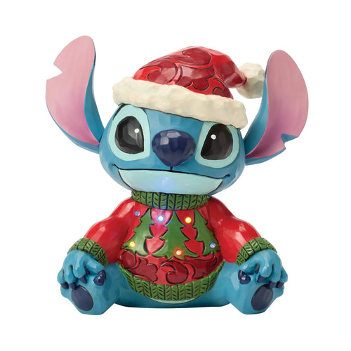 Jim Shore Disney Traditions Stitch Sweater LED Figurine, 7"