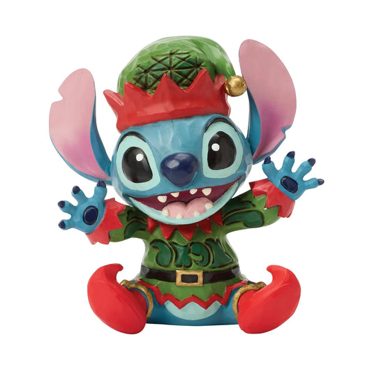Jim Shore Disney Traditions Stitch Elf Mini Figurine, 3.75"