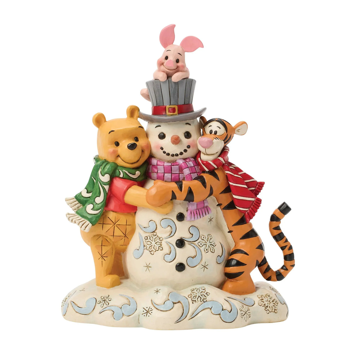 Jim Shore Disney Traditions Pooh & Friend Snowman Figurine, 7.125"