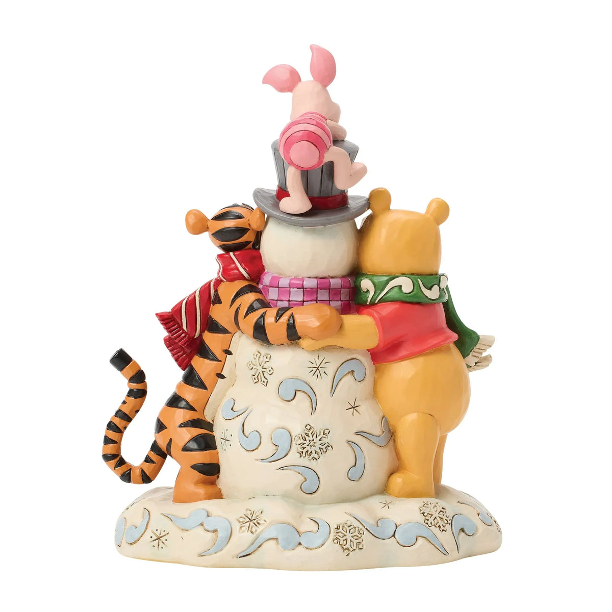 Jim Shore Disney Traditions Pooh & Friend Snowman Figurine, 7.125"