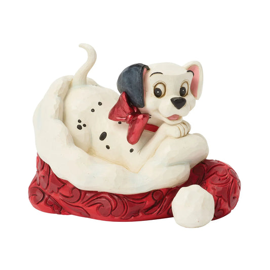 Jim Shore Disney Traditions 101 Dalmatian Santa Hat Figurine, 3.15"