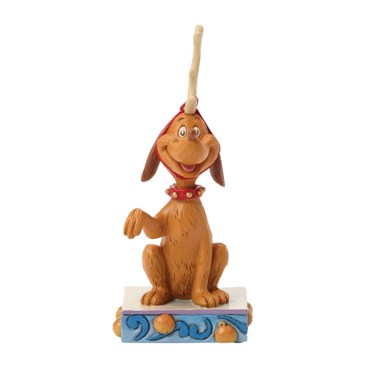 Jim Shore Grinch Max with Bell on Tail Figurine, 5.25"