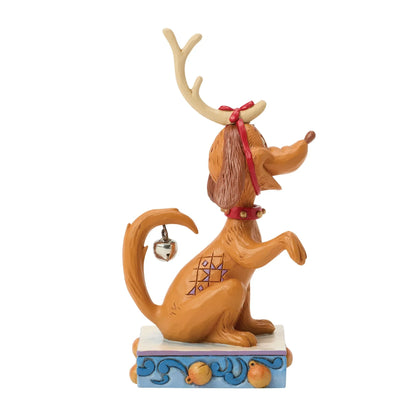 Jim Shore Grinch Max with Bell on Tail Figurine, 5.25"