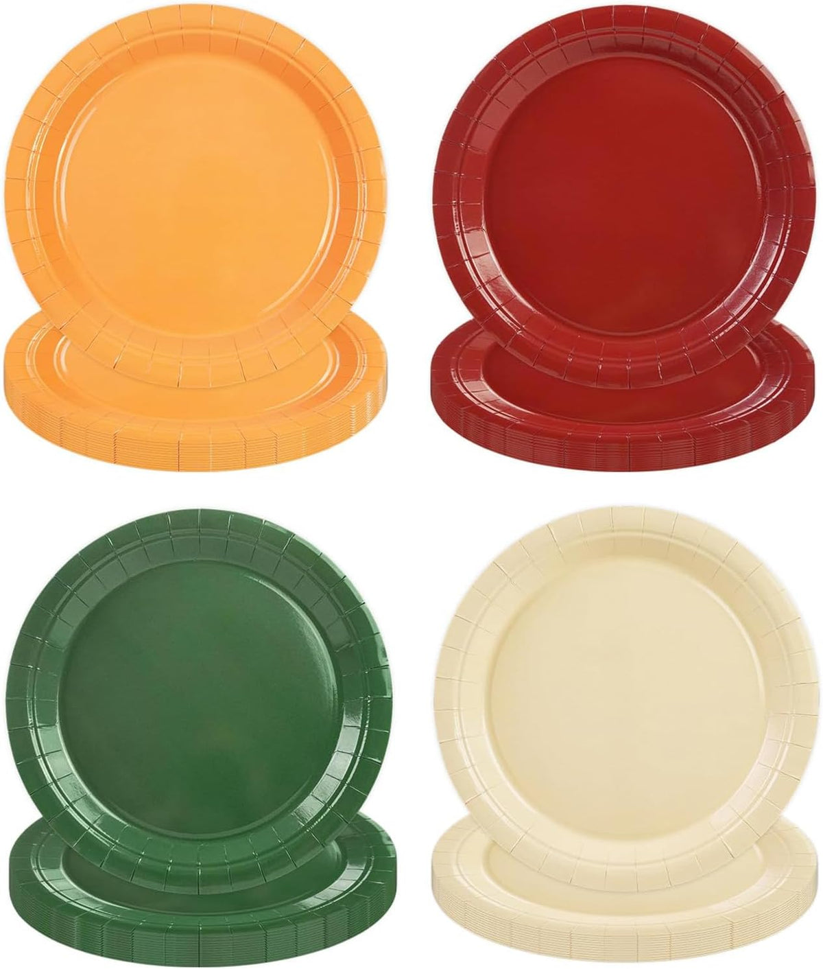 48pcs Christmas Paper Plates, 8.5 inch Xmas Party Plates Table Decorations