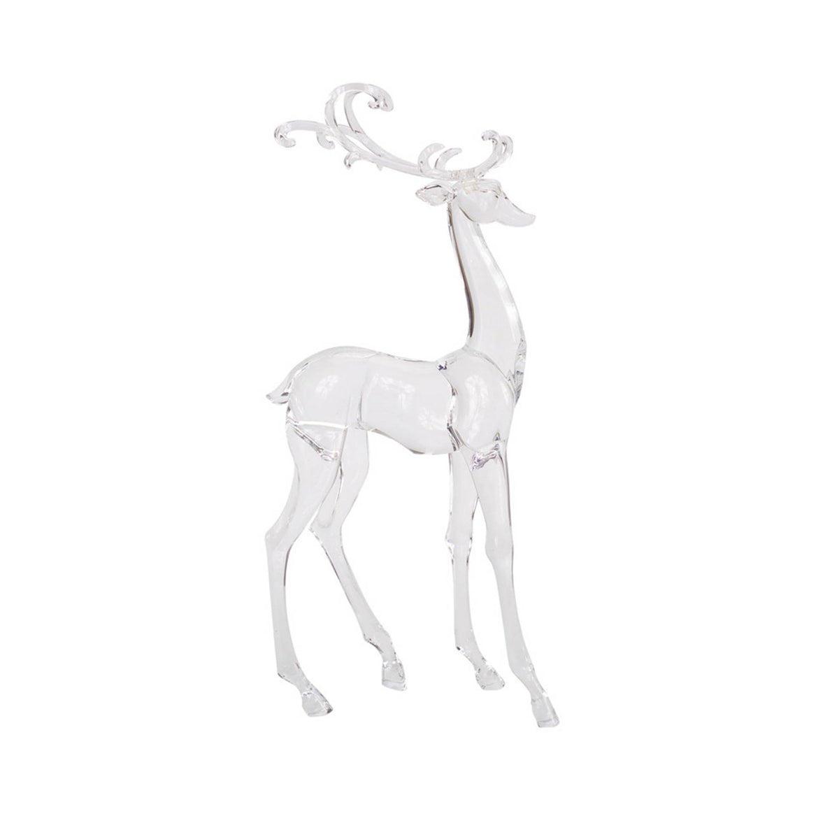 Clear Acrylic Deer Figurine, 10.75 - 17.75" (2 styles - sold individually)