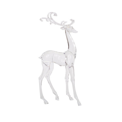 Clear Acrylic Deer Figurine, 10.75 - 17.75" (2 styles - sold individually)