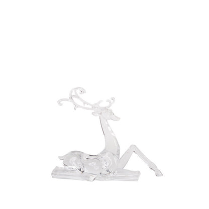 Clear Acrylic Deer Figurine, 10.75 - 17.75" (2 styles - sold individually)