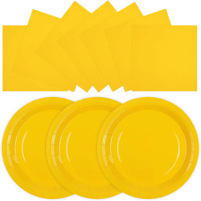 Merry Christmas Plates and Napkins Set, 7inch Xmas Tree Party Decorations