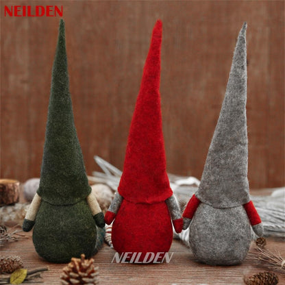 BWFY 3pcs new Christmas Decoration Long Legs Rudolph Doll Christmas Children Gift Hotel mall Window Decoration