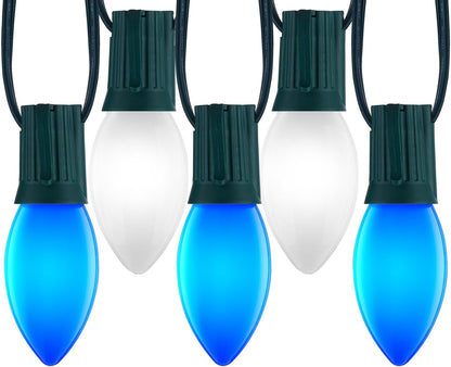 Minetom 50Ft Christmas Lights Outdoor, with 50 LED Matte Bulbs, Multicolor
