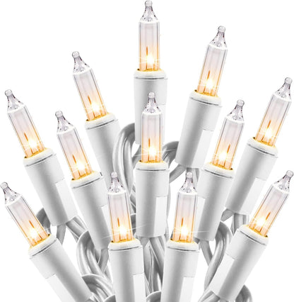 Minetom Clear Christmas String Lights 100 Count 20 Feet Incandescent Bulb