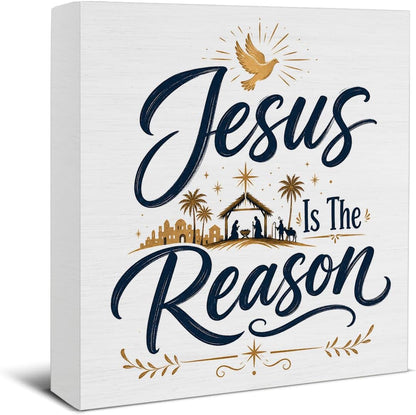 Christmas Bathroom Decorations, Funny Christmas Wood Sign Decor 5x5 Inches