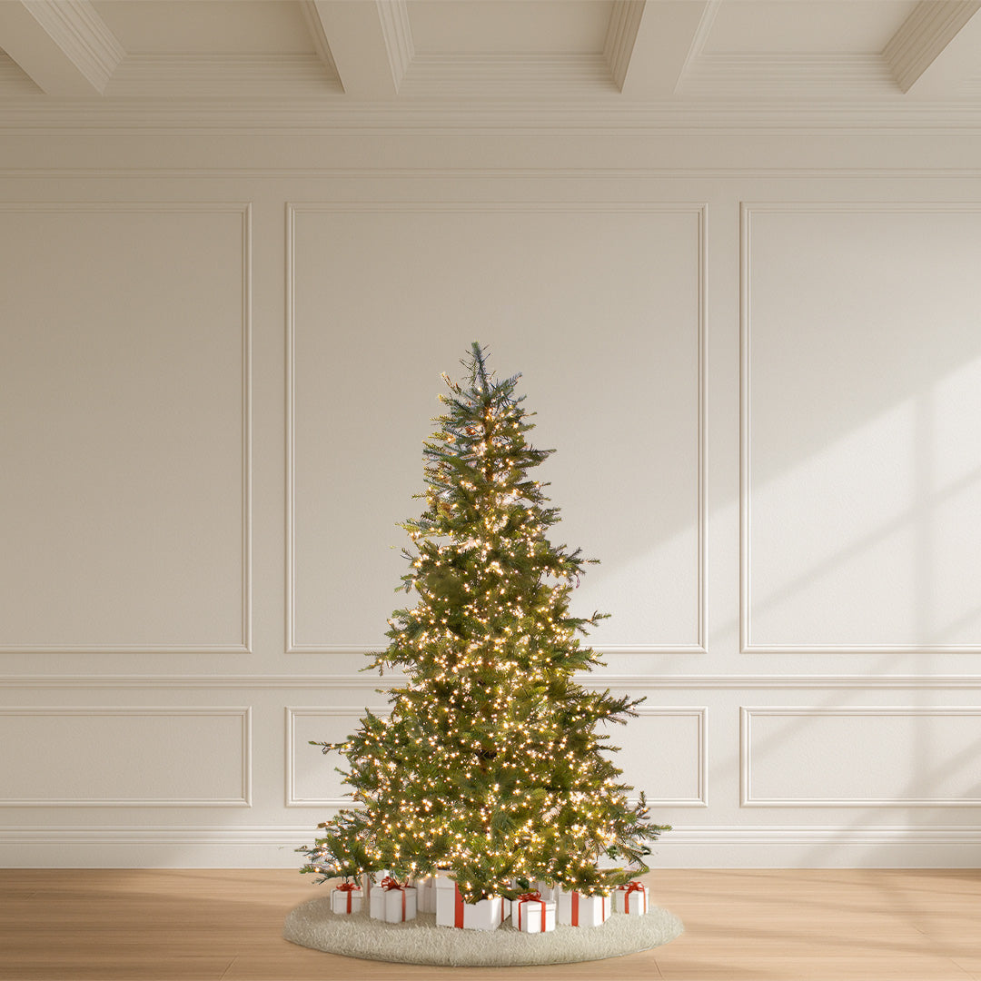 Aspen Pine Hinged Artificial Tree w/ Firecracker Lights, 6.5'