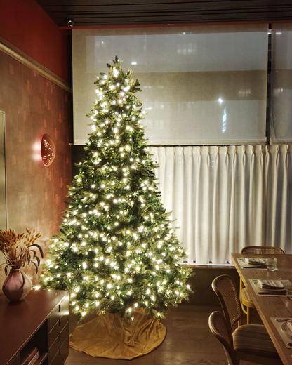 Hinged Artificial Christmas Tree, LED Lit, Warm White (3ft to 9ft)
