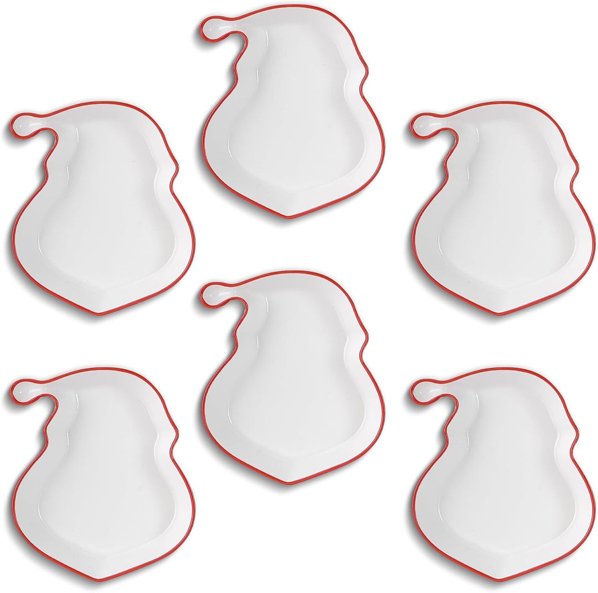 fMBB Cute Santa Hat Plates, Serving Dishes Ceramic for Food & Entertaining