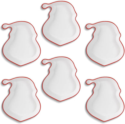 fMBB Cute Santa Hat Plates, Serving Dishes Ceramic for Food & Entertaining