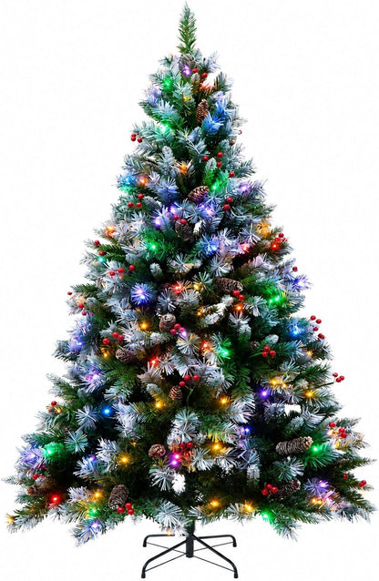 SENNOUL 6ft Prelit Christmas Tree with Lights，Premium Artificial Xmas Tree