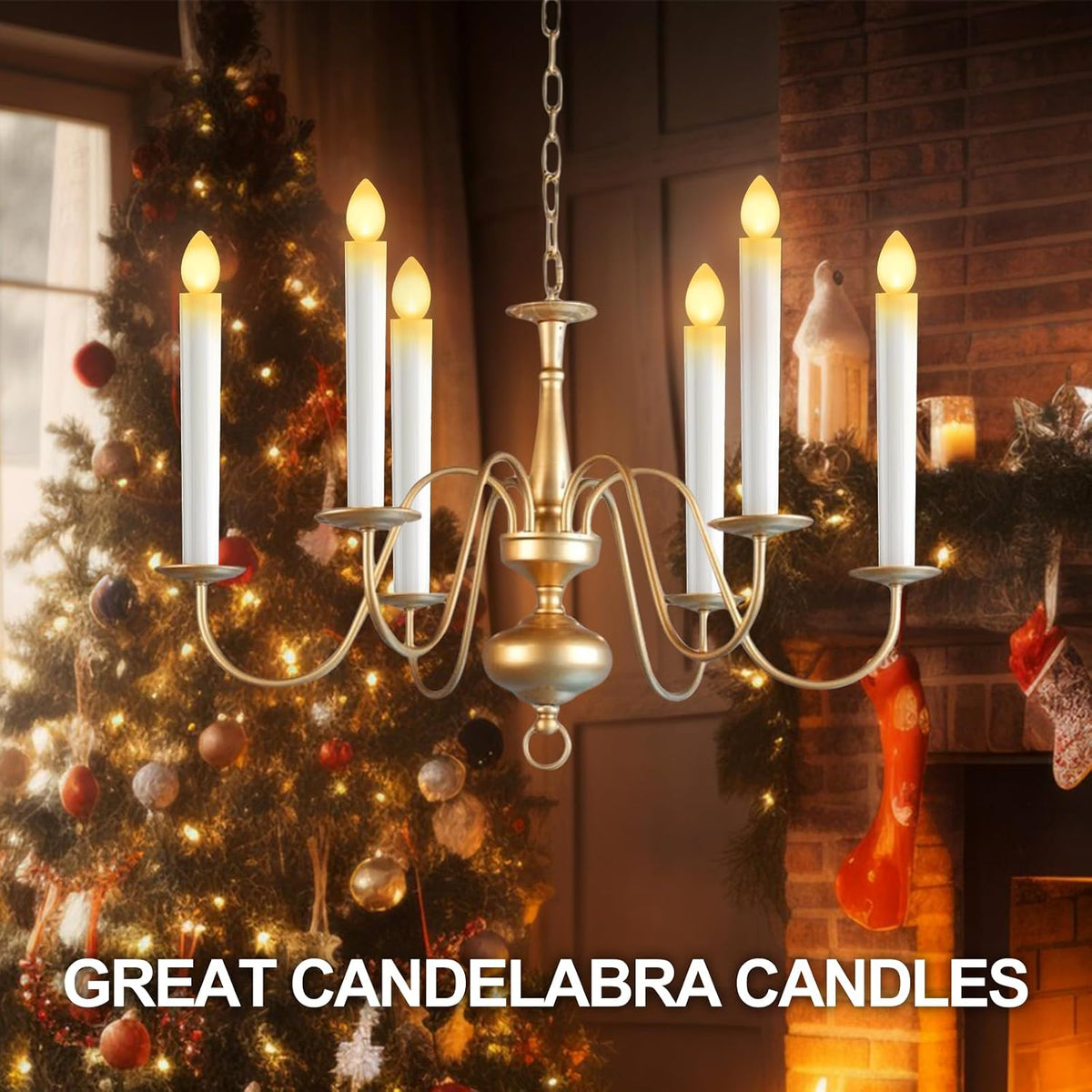 OCATO Christmas Window Candles Lights Battery Operated Candles 10 Pack
