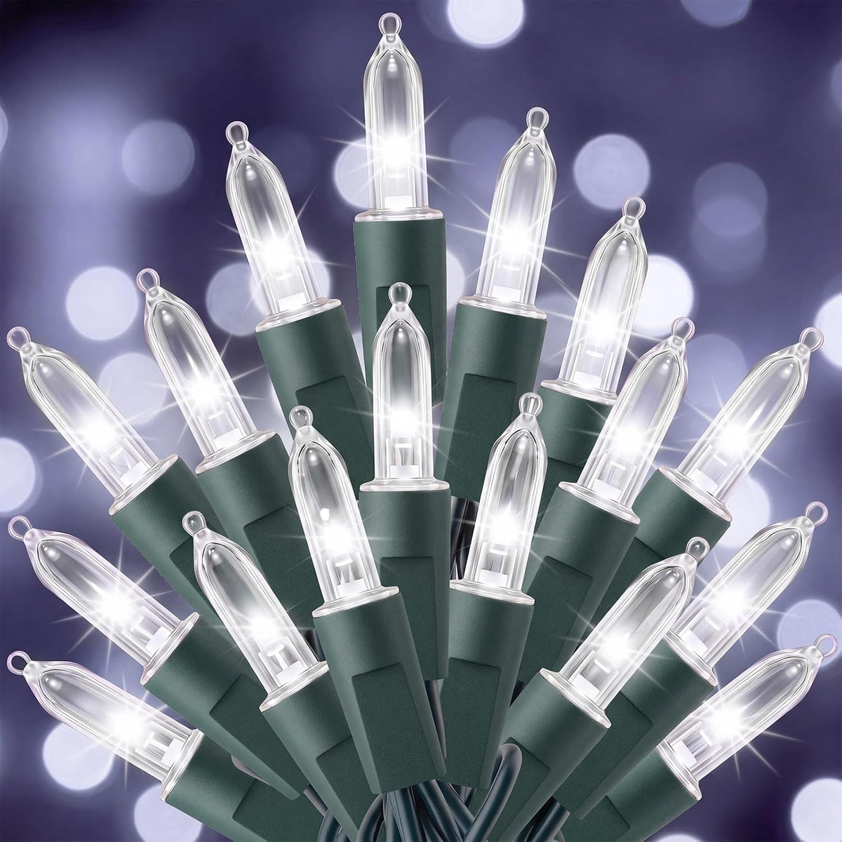 Brightown Multicolor Christmas Lights, 32FT 100Count LED Mini String Lights
