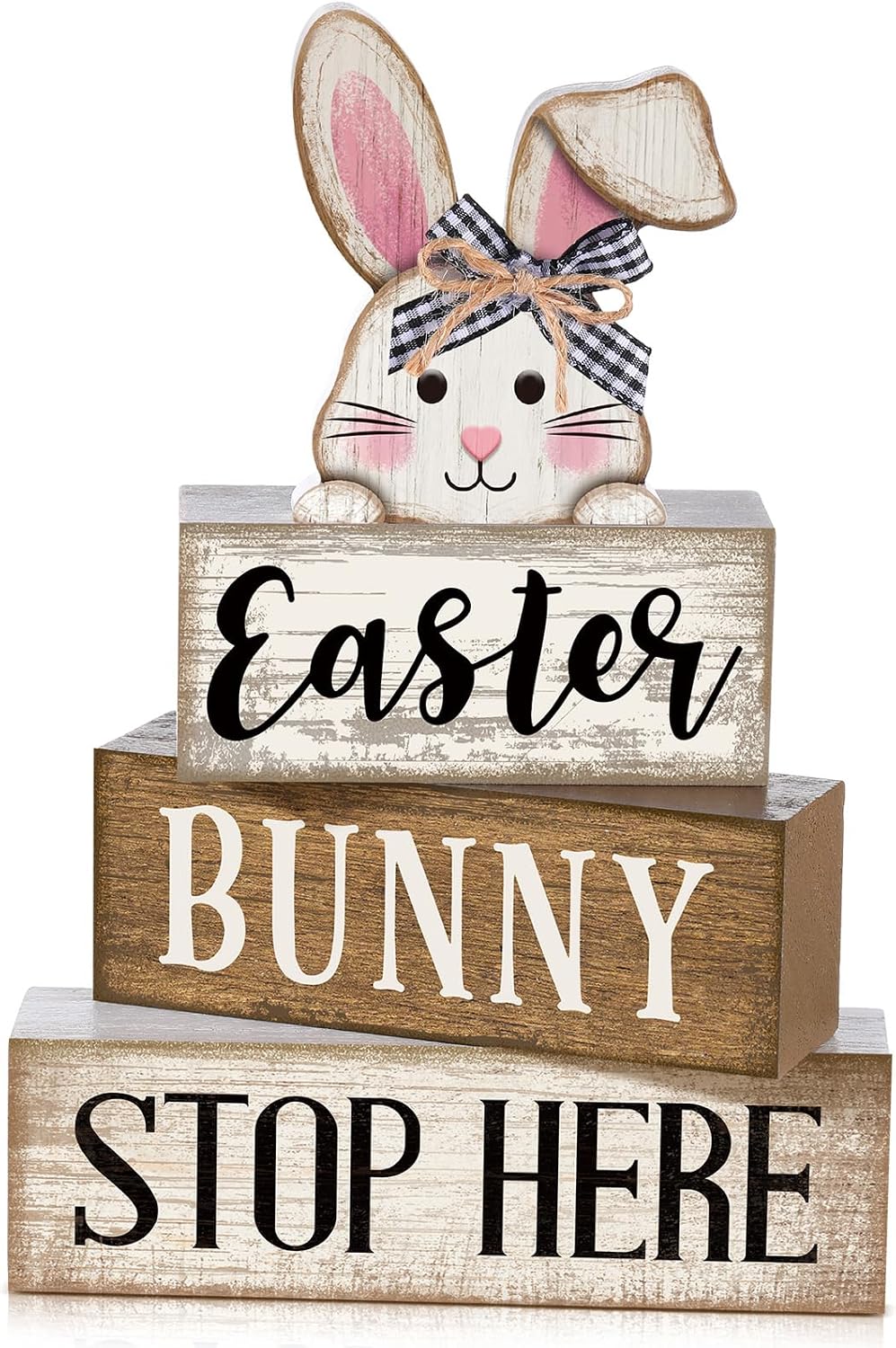 Moucuny 4 Pcs Christmas Table Decorations Indoor, Hot Cocoa Wood Block Sign