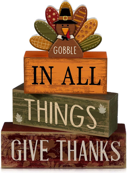 Moucuny 4 Pcs Christmas Table Decorations Indoor, Hot Cocoa Wood Block Sign