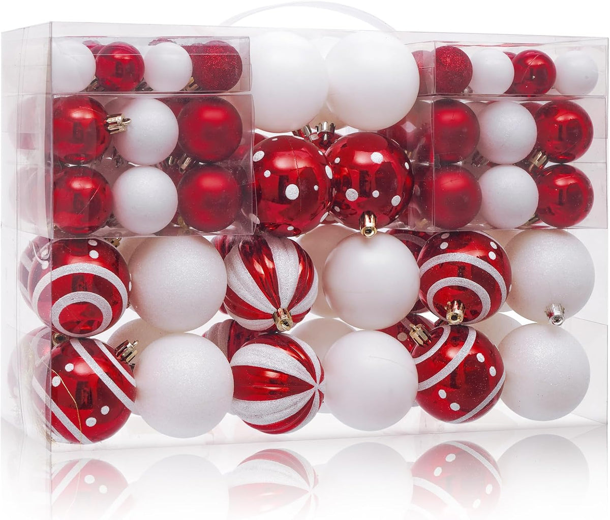 100PCS Christmas Ball Ornaments, Shatterproof Hanging Xmas Tree Decorations