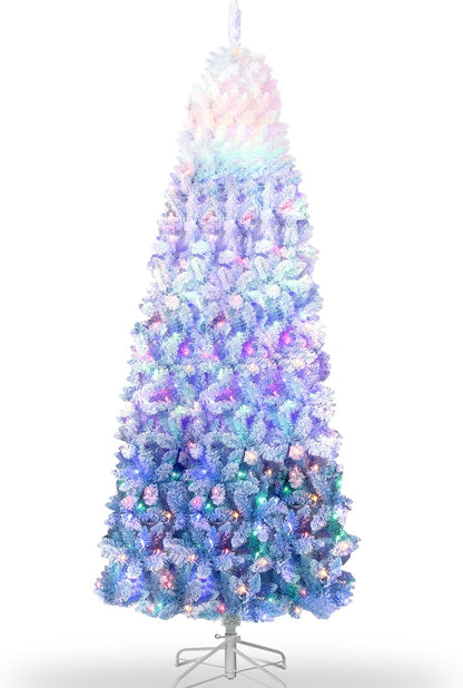 Garvee 6 ft Christmas Tree, Artificial Prelit Pencil Tree, Easy Assemble, Xmas Decor for Home Party Office Mall Holiday,Green
