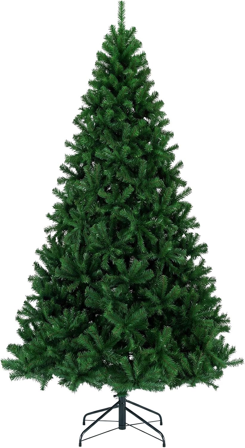 DUMOS 7.5 Ft Christmas Tree, Artificial Christmas Tree, Green