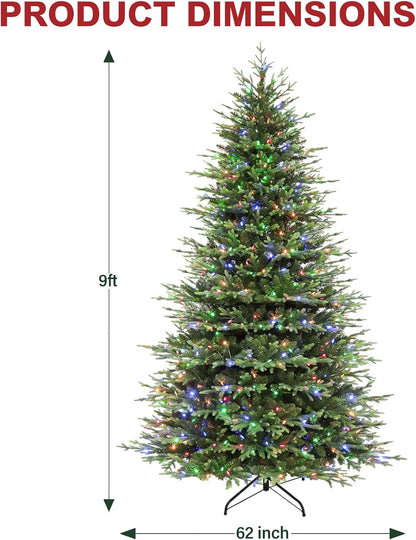 Hykolity 9 ft Prelit Christmas Tree with Realistic PE Foliage