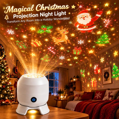Magical Christmas Projection Night Light Holiday Room Transformer