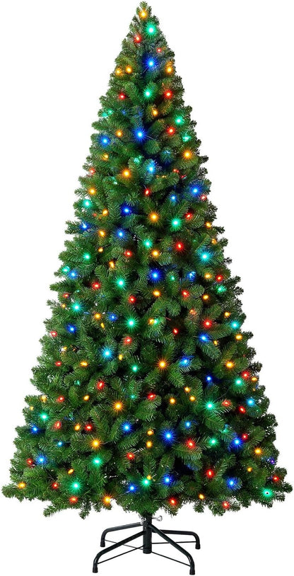 DUMOS 4.5 Ft Pre-Lit Christmas Tree, Artificial Xmas Tree, Green